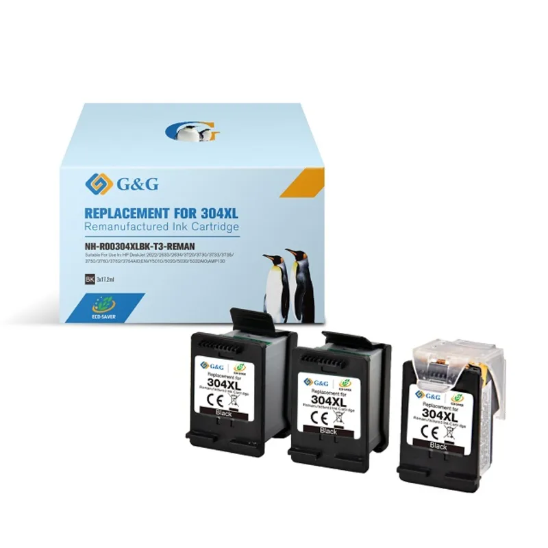Tinta HP N9K08AE Black No.304XL G&G 3 tinte + glava