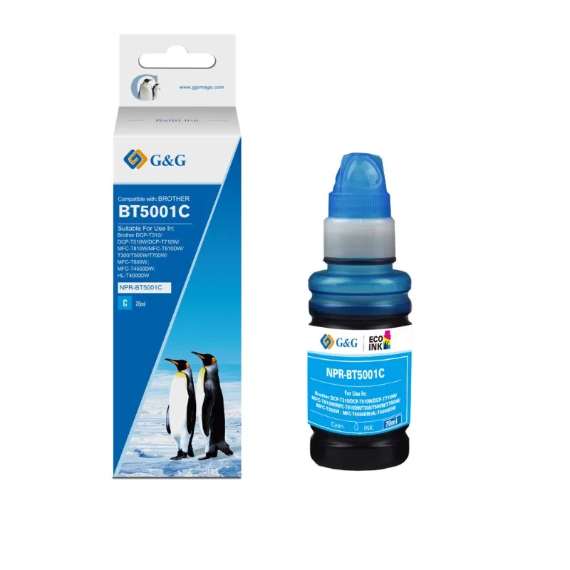 Tinta Brother ECO tank BT5000 Cyan G&G