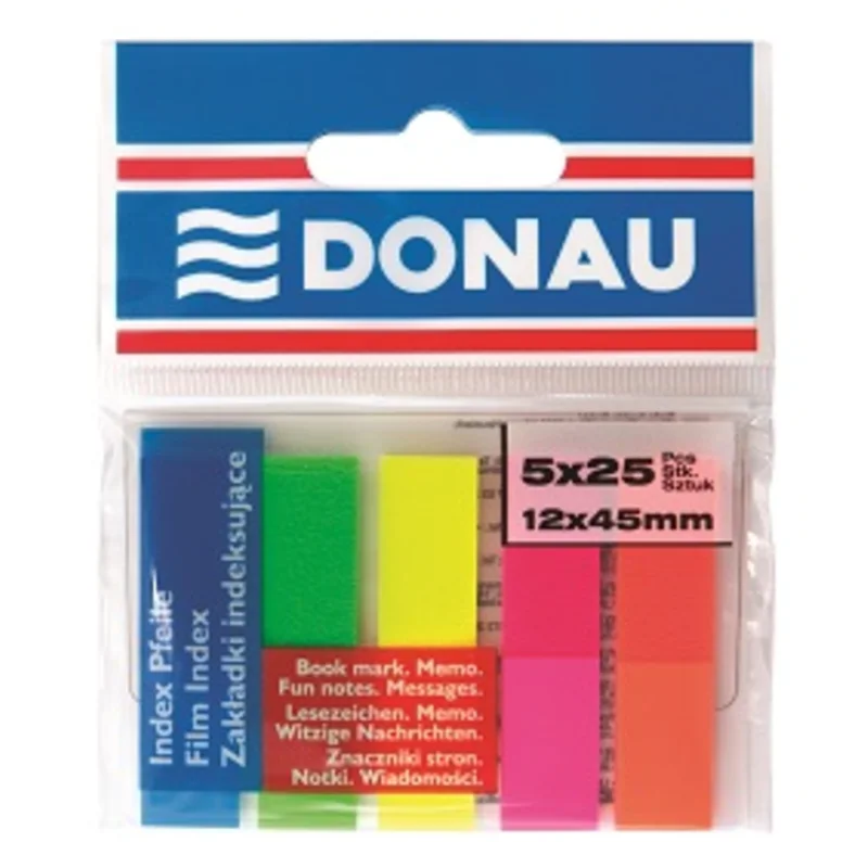 Zastavica 45x12mm 5x25 listova film poluprozirni Donau 5 boja
