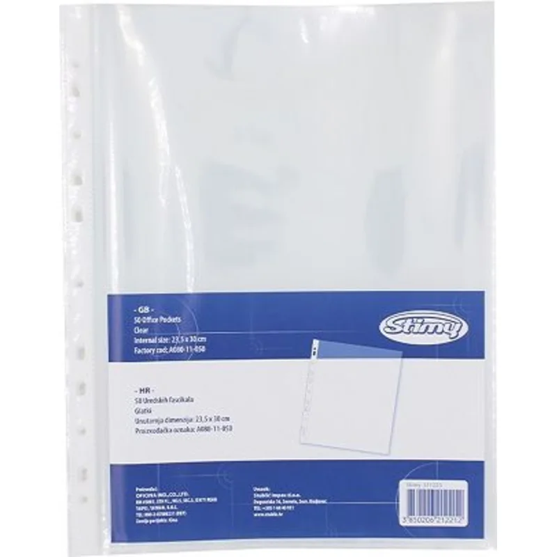 Fascikl uložni pvc A4 90mic A090-11-050 50/1 sjajni