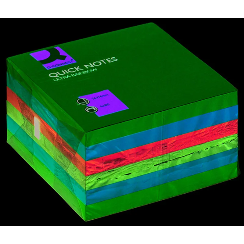 Blok samoljepljivi 76x76mm 6x75 listova Q-CONNECT KF02515 ultra rainbow
