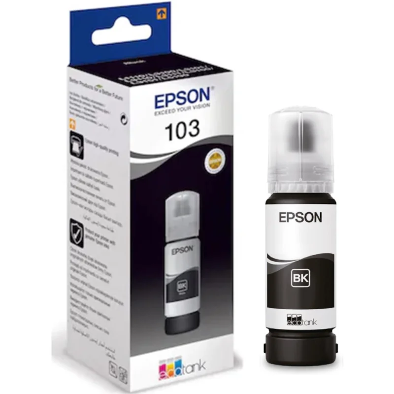 Tinta Epson 103 T00S1 L3150 black ecotank C13T00S14A 65ml