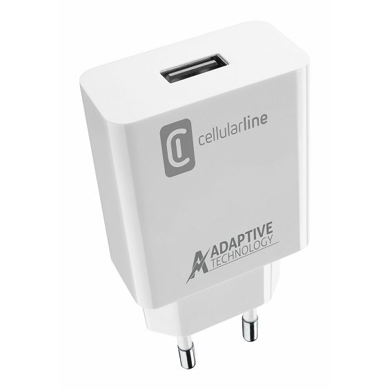 Kućni Punjač CELLULARLINE, Za Samsung, 15W, 1xUSB-A, FC, Micro USB Kabel 100cm, Bijeli