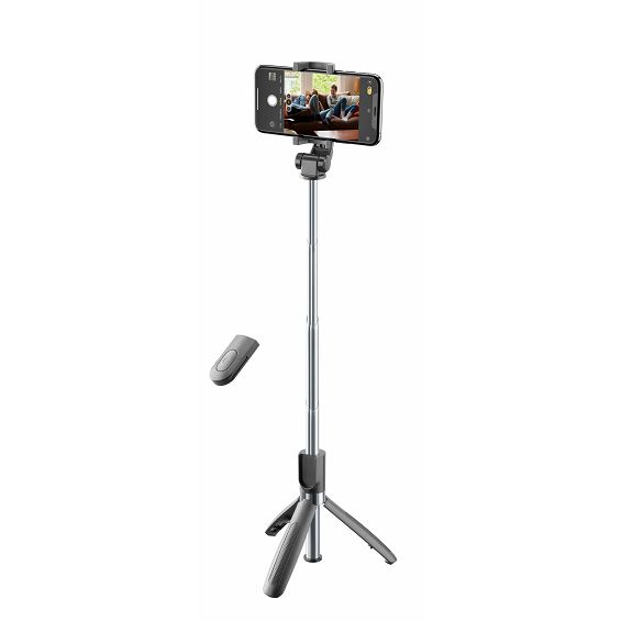 Selfie Stick CELLULARLINE, Tripod, Bluetooth, Crni