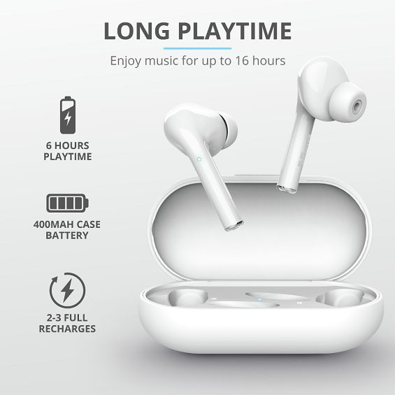 Slušalice TRUST Nika Touch 23705, Bežične Bluetooth, White - Slika 2