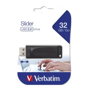 USB stick Verbatim 2.0 #98697 32GB Store 'n' Go Slider, crni