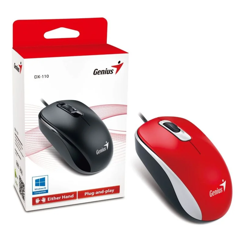 Miš Genius DX-110 USB žičani, crveni - Slika 3