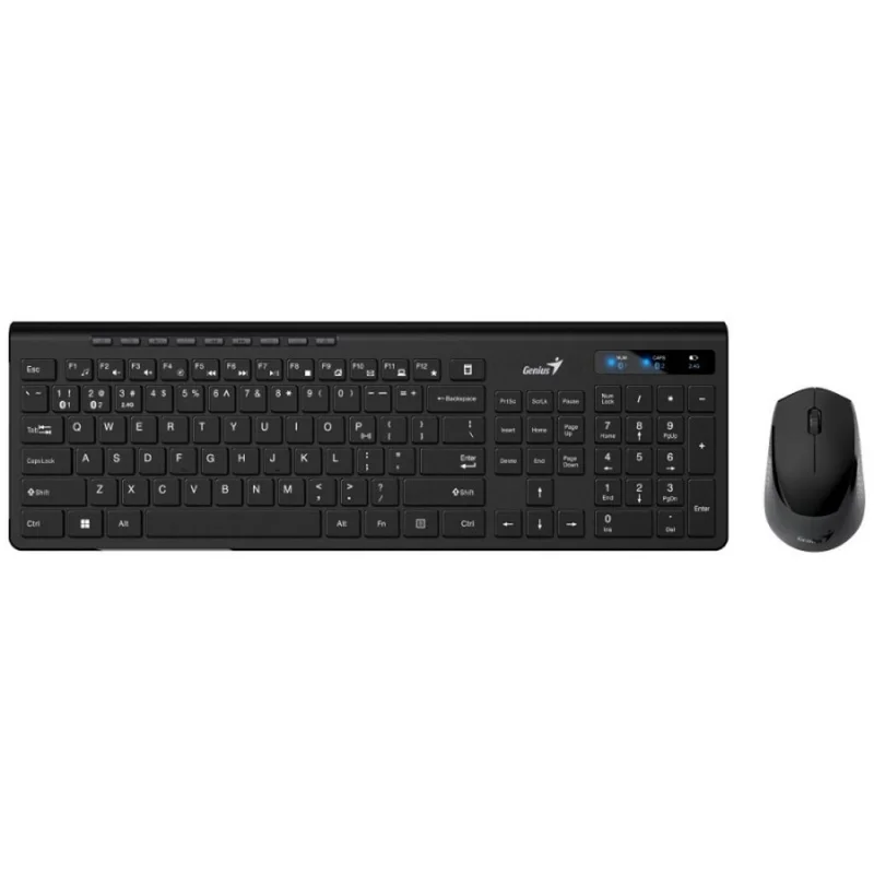 Set Genius SlimStar 8230 tipkovnica + miš, bežični BT + 2.4GHz, crni (US)