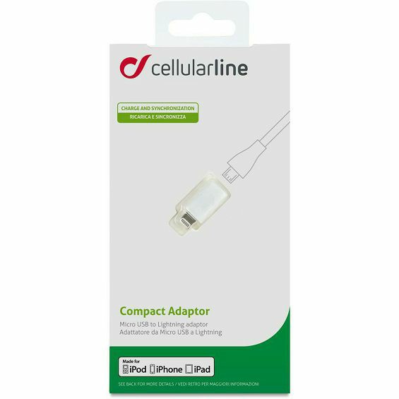 Adapter CELLULARLINE, Micro USB na Lightning, Bijeli - Slika 2