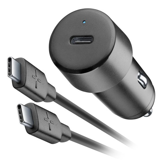 Auto Punjač PLOOS, 1xUSB-A, Kabel, Crni