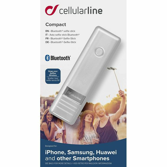 Selfie Stick CELLULARLINE, Bluetooth, Bijeli - Slika 3