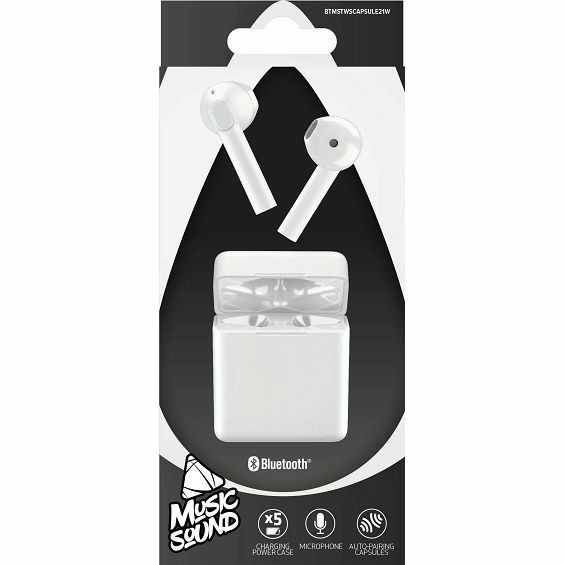 Slušalice CELLULARLINE, MUSIC SOUND, Bluetooth, In-Ear, TWS, Bijele - Slika 2